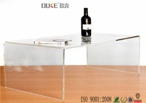 Fabbrica diretta fornitura nuovo Design chiaro acrilico tavolo da pranzo