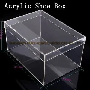 Caso di acrilico Display formato personalizzato fabbrica fare una scatola di Plexiglass per scarpa