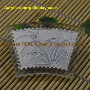Hot vendere francobolli acrilico vetrina Perspex casella-Clear Stamp